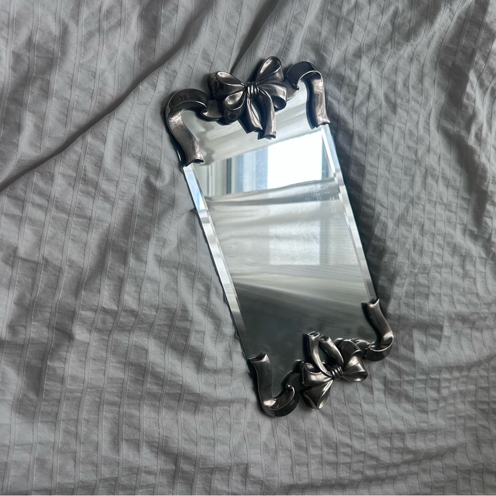 Silver Bow Accent Mirror